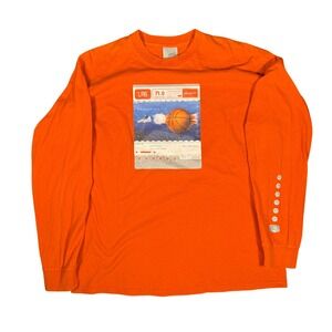 Vintage Nike Research Lab Velocity Long Sleeve T-Shirt Orange Basketball Mens L